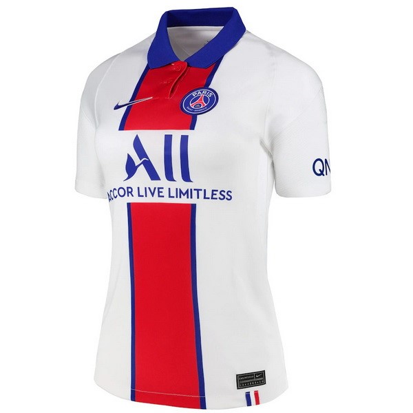 Camiseta Paris Saint Germain 2ª Mujer 2020 2021 Blanco